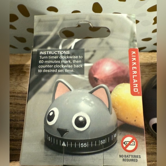 Kikkerland Kitty Kitchen Timer - Picture 3 of 5